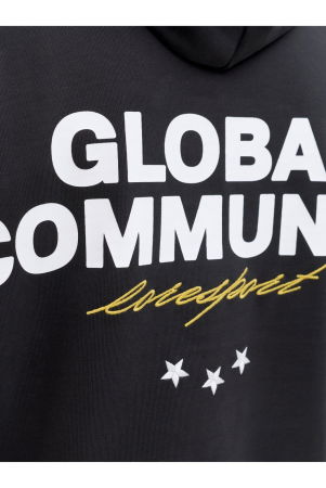 Hanorac JACK &JONES Pulse Printed Hood - 12286599-Black [3]