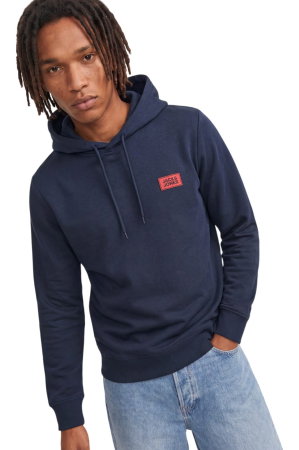 Hanorac JACK &JONES Rush Sweat Hood - 12298428-Navy Blazer [3]