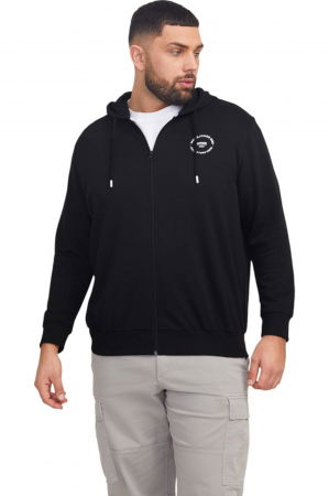 BĂRBAŢI - Hanorac JACK &JONES Simon Hood FZ PLS - 12274349-Black