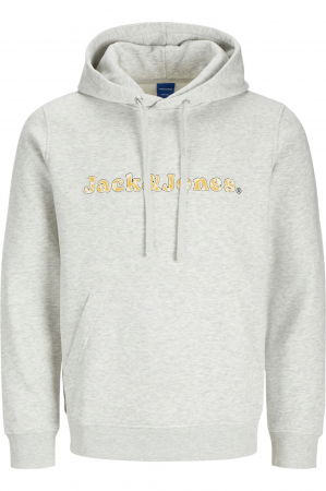 REDUCERI - Hanorac JACK &JONES Split AOP Branding - 12275481-White Melange