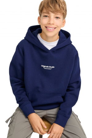 Hanorac JACK &JONES Vesterbro PO Hood JNR - 12242469-Ocean Cavern [2]