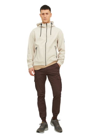 Jacheta JACK &JONES Basic Softshell Hood - 12236300-Moonbeam [4]