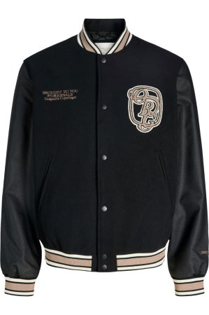 Jacheta JACK &JONES Meadows College Bomber - 12282958-Black [5]