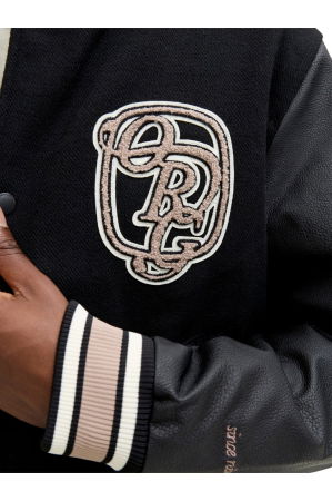 Jacheta JACK &JONES Meadows College Bomber - 12282958-Black [3]