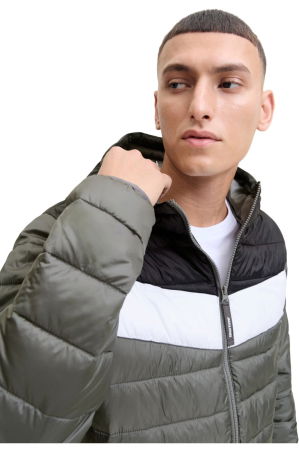Jacheta JACK &JONES West Light Puffer Hood - 12283196-Castlerock [4]