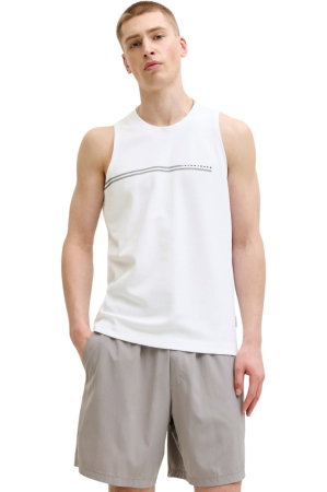 NOUTĂŢI - Maiou JACK &JONES Fusion Chest Brand - 12295005-Bright White