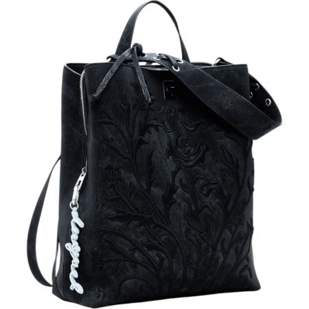 ACCESORII - Rucsac Desigual Romeo Floral Total Black Sumy 11L - 25WAKP06-2000