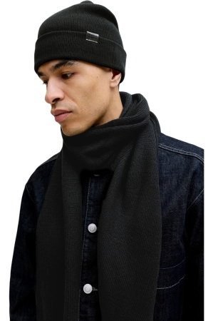 ACCESORII - Set cadou JACK &JONES Beanie & Scraf - 12163827-Black