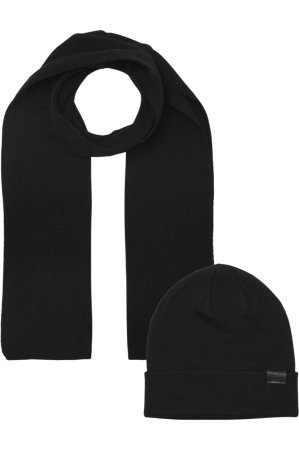 Set cadou JACK &JONES Beanie & Scraf - 12163827-Black [1]