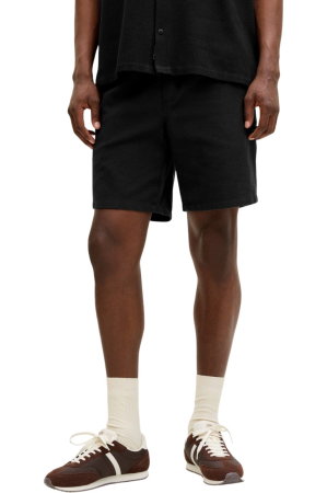 PANTALONI SCURȚI - Short JACK &JONES Aiden Waffle Resort - 12295862-Black