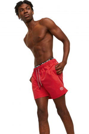 Short JACK &JONES Fiji Swim DB - 12227254-True Red S [4]