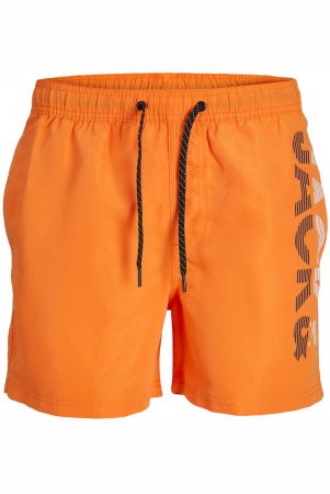 PANTALONI SCURȚI - Short JACK &JONES Fiji Swim Splicelogo - 12225967-Orange Peel