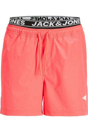 Short JACK &JONES Maui Surf Double Swim - 12291404-Hot Coral [2]