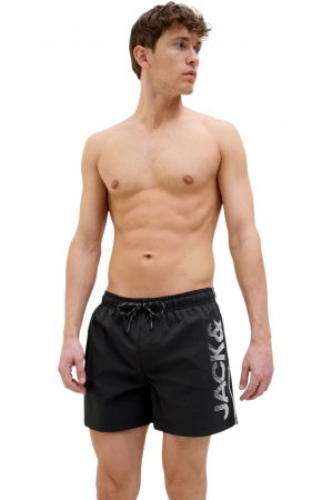 Short JACK &JONES Maui Swim Slice Logo AKM SN - 12275129-Black [2]