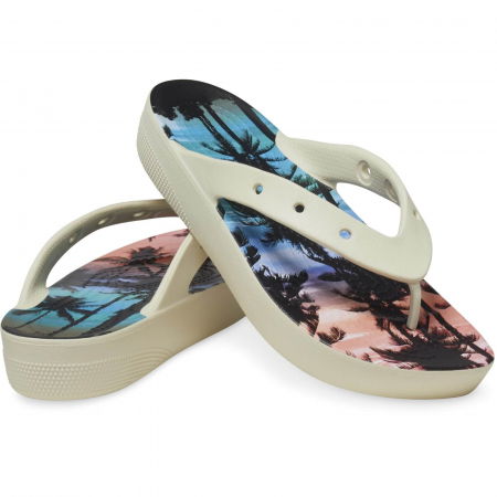 Slapi Crocs Classic Platform Retro Resort Flip - 208770-2Y3 [3]