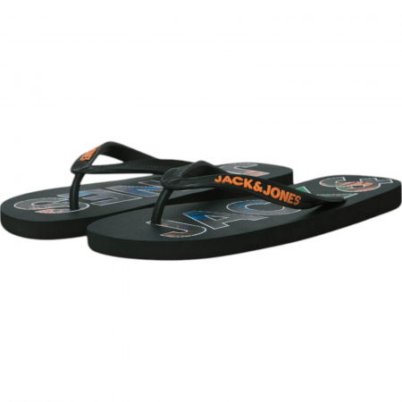 Slapi JACK &JONES Logo Palm Print - 12230642-Anthracite [3]