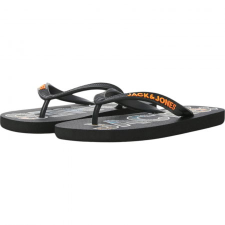 Slapi JACK &JONES Logo Palm Print JNR - 12236507-Anthracite [2]