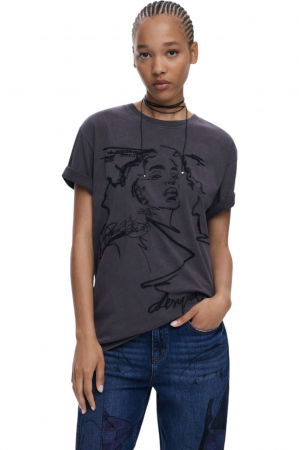 TRICOURI - Tricou Desigual Budapest - 25WWTK47-6020