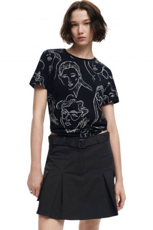 Tricou Desigual Caras - 24WWTK54-2000 [0]