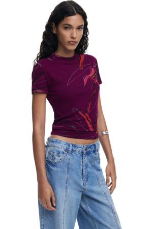 FEMEI - Tricou Desigual Lala Abstract - 25WWTK16-3161