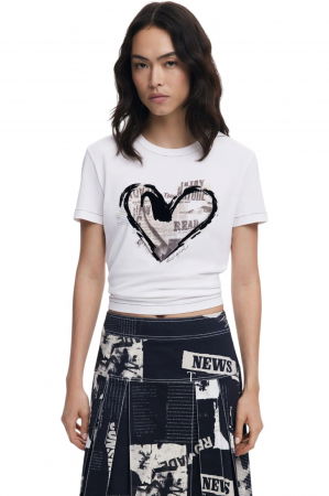 TRICOURI - Tricou Desigual Letter Core - 25WWTK04-1000