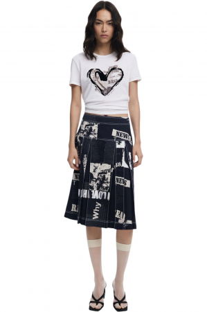 Tricou Desigual Letter Core - 25WWTK04-1000 [4]