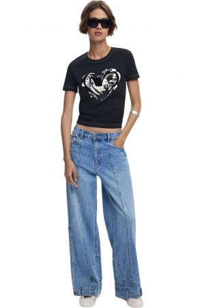 Tricou Desigual Letter Core - 25WWTK04-2000 [4]