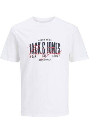 BĂRBAŢI - Tricou JACK &JONES Aero Crew Neck - 12298488-Bright White