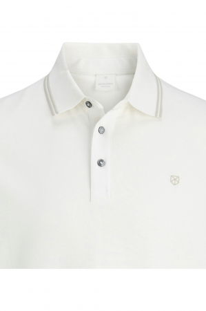 Tricou JACK &JONES Alex Polo SS25 - 12286338-Cloud Dancer [1]