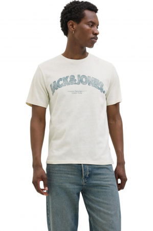 REDUCERI - Tricou JACK &JONES Almeria Bold Branding - 12276962-Antique White