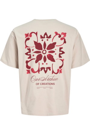 Tricou JACK &JONES Art Print SS - 12288095-Moonbeam [4]