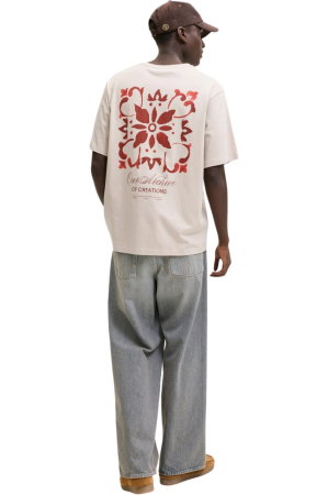 Tricou JACK &JONES Art Print SS - 12288095-Moonbeam [1]