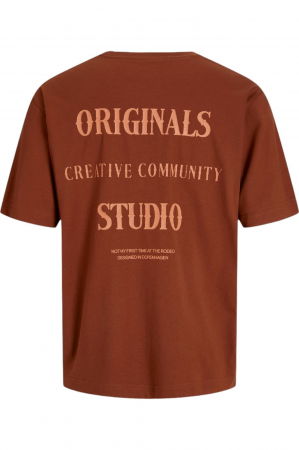 Tricou JACK &JONES Austin Font - 12277896-Brandy [5]