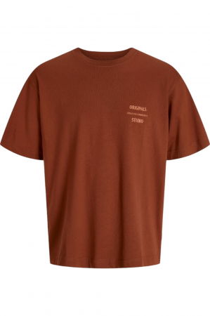 Tricou JACK &JONES Austin Font - 12277896-Brandy [4]