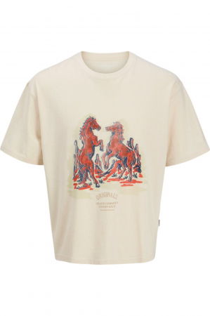 REDUCERI - Tricou JACK &JONES Austin Rodeo - 12277897-Ecru