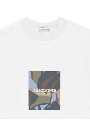 Tricou JACK &JONES Avira AOP Crew - 12281811-Bright White [1]