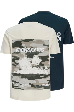 Tricou JACK &JONES Breeze Back Print 2Pk PLS - 12302472-Outer Space [3]