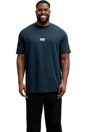Tricou JACK &JONES Breeze Back Print 2Pk PLS - 12302472-Outer Space [1]