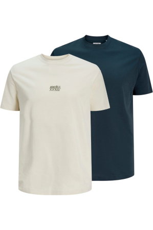 BĂRBAŢI - Tricou JACK &JONES Breeze Back Print 2Pk PLS - 12302472-Outer Space
