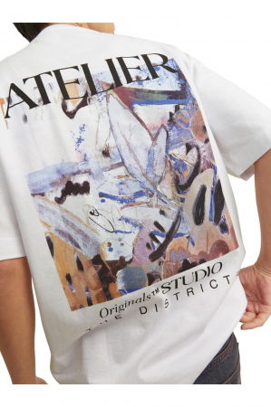 Tricou JACK &JONES Brooklyn Graphic Back - 12262503-Bright White [2]
