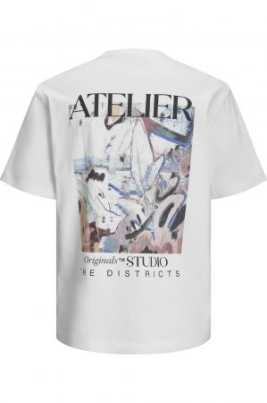 Tricou JACK &JONES Brooklyn Graphic Back - 12262503-Bright White [5]