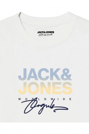 Tricou JACK &JONES Canguu FST JNR - 12281852-Bright White [1]