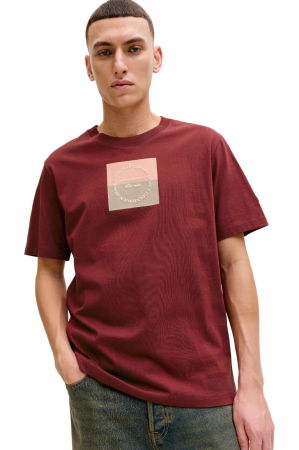 Tricou JACK &JONES Catskills Square Branding - 12290856-Cabernet [5]
