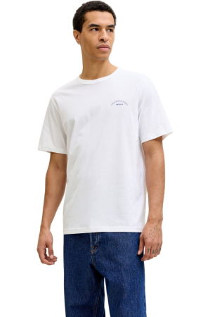 ÎMBRĂCĂMINTE - Tricou JACK &JONES College Logo Crew Neck - 12288105-Bright White
