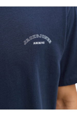 Tricou JACK &JONES College Logo Crew Neck - 12288105-Navy Blazer [2]