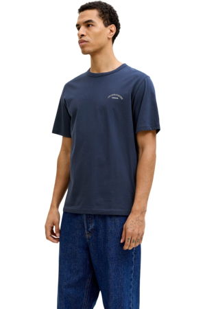 ÎMBRĂCĂMINTE - Tricou JACK &JONES College Logo Crew Neck - 12288105-Navy Blazer