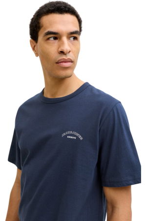 Tricou JACK &JONES College Logo Crew Neck - 12288105-Navy Blazer [3]