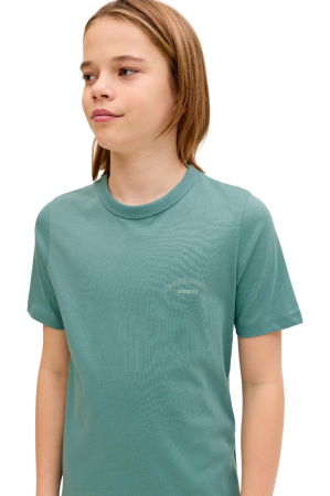 Tricou JACK &JONES College Logo Crew Neck JNR - 12289949-Mineral Blue [4]