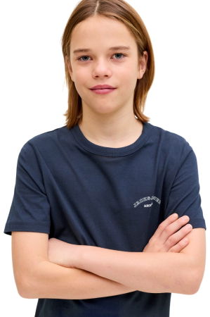 Tricou JACK &JONES College Logo Crew Neck JNR - 12289949-Navy Blazer [5]