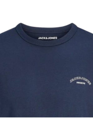 Tricou JACK &JONES College Logo PLS - 12295976-Navy Blazer [3]